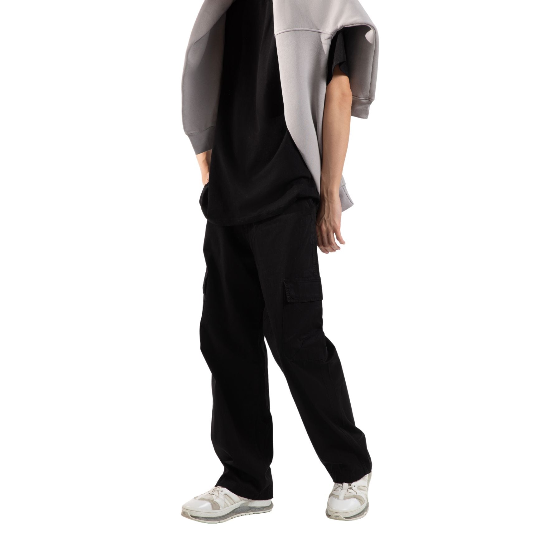 Baggy Cargo Pants - Black - Street Cultured