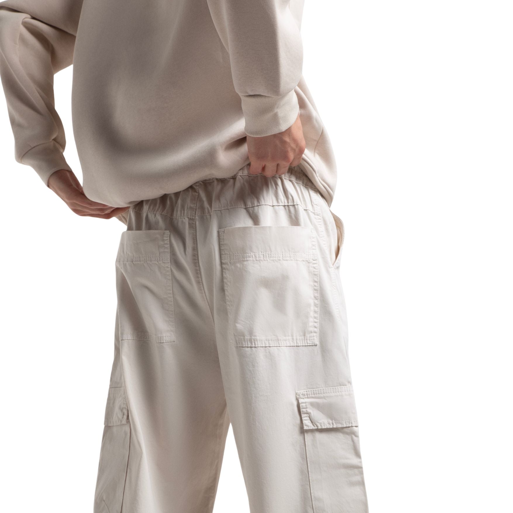 Baggy Cargo Pants - Ivory Beige - Street Cultured