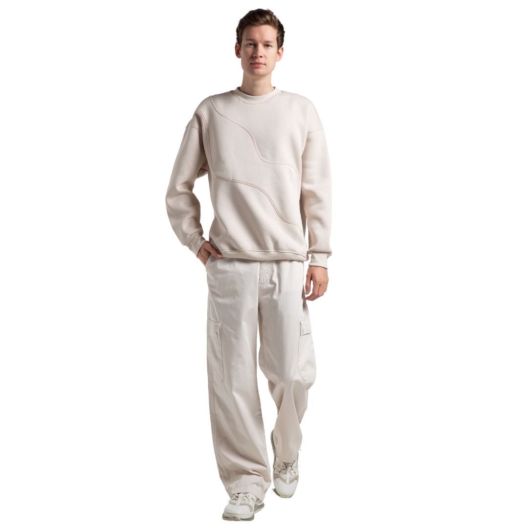 Baggy Cargo Pants - Ivory Beige - Street Cultured