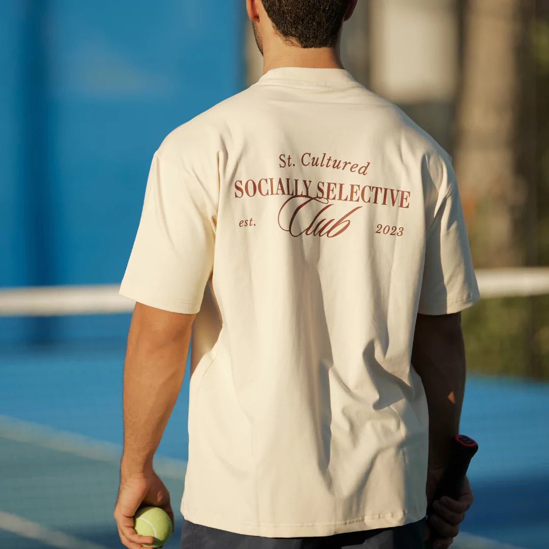 Socially Selective Club - Beige Tee - Street Cultured