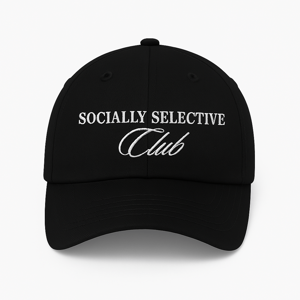 Socially Selective Club Cap - Black - Street Cultured
