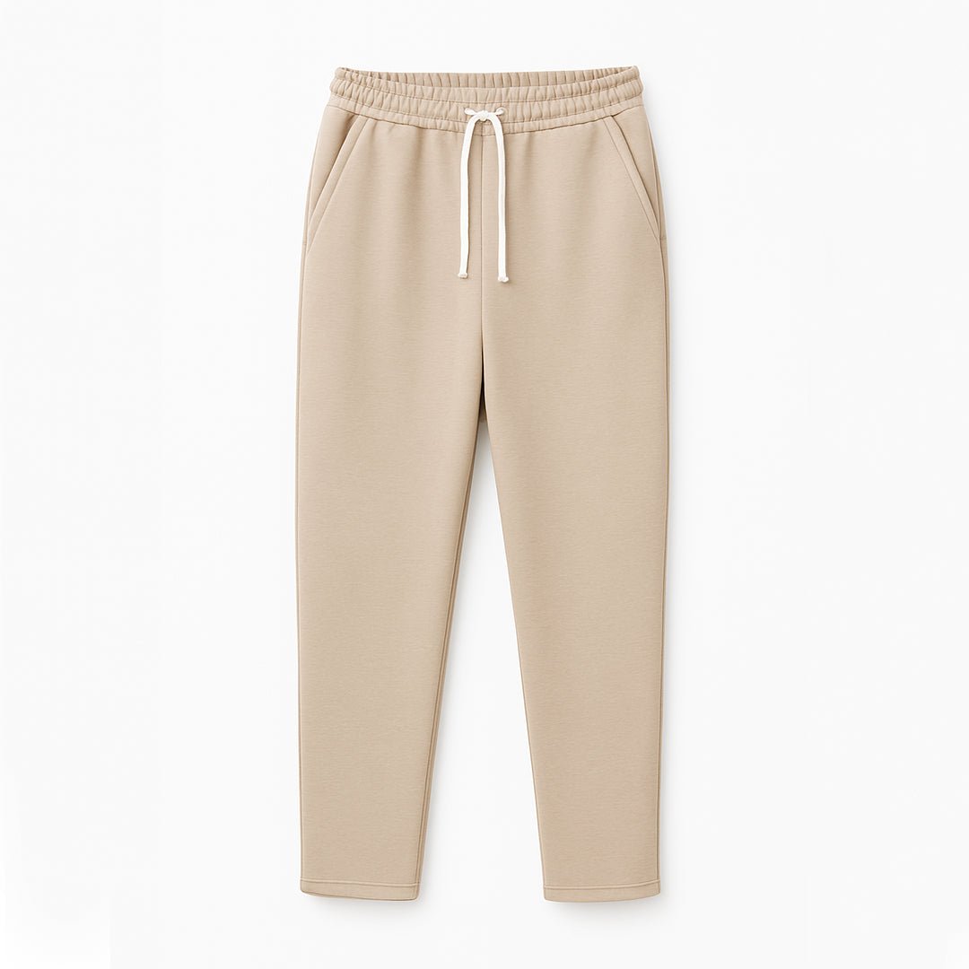 Straight Leg Sweat Pant - Beige - Street Cultured