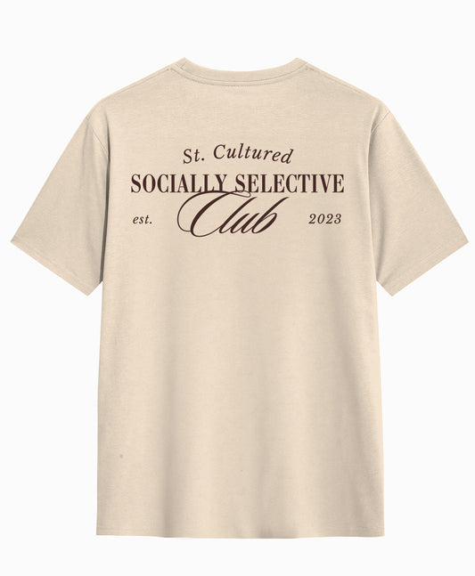 Socially Selective Club - Beige Tee