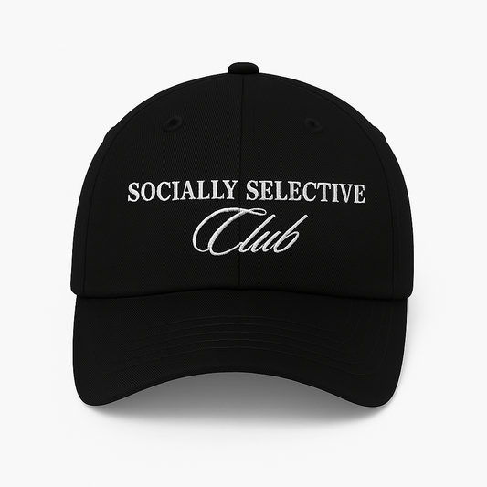 Socially Selective Club Cap - Black - Street Cultured