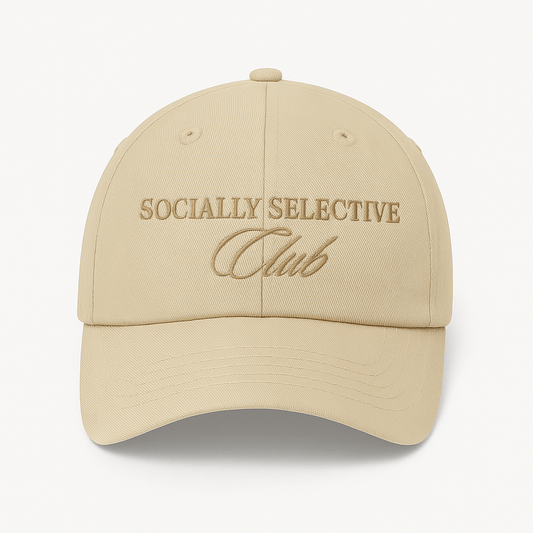 Socially Selective Club Cap - Light Beige - Street Cultured